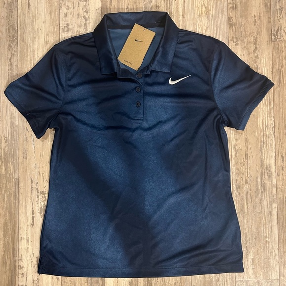 Nike Tops - Nike Victory Women's Dri-FIT Short-Sleeve Printed Golf Polo